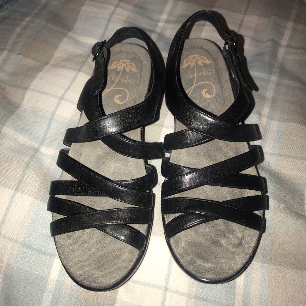 Black/grey dansko sandals